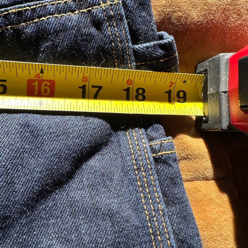 Jesse Kamm patchfront handy pants, dark blue denim ~ small size 6 (please read) - Picture 10 of 10